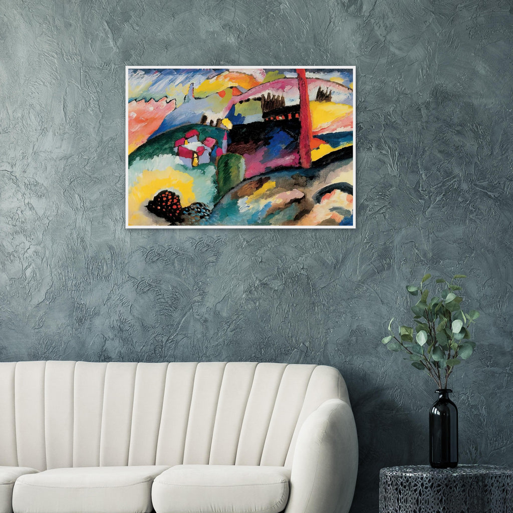 LANDSCAPE WITH FACTORY CHIMNEY 1910 Framed Poster | Wassily Kandinsky Framed Prints Wall Art | Wassily Kandinsky Shop
