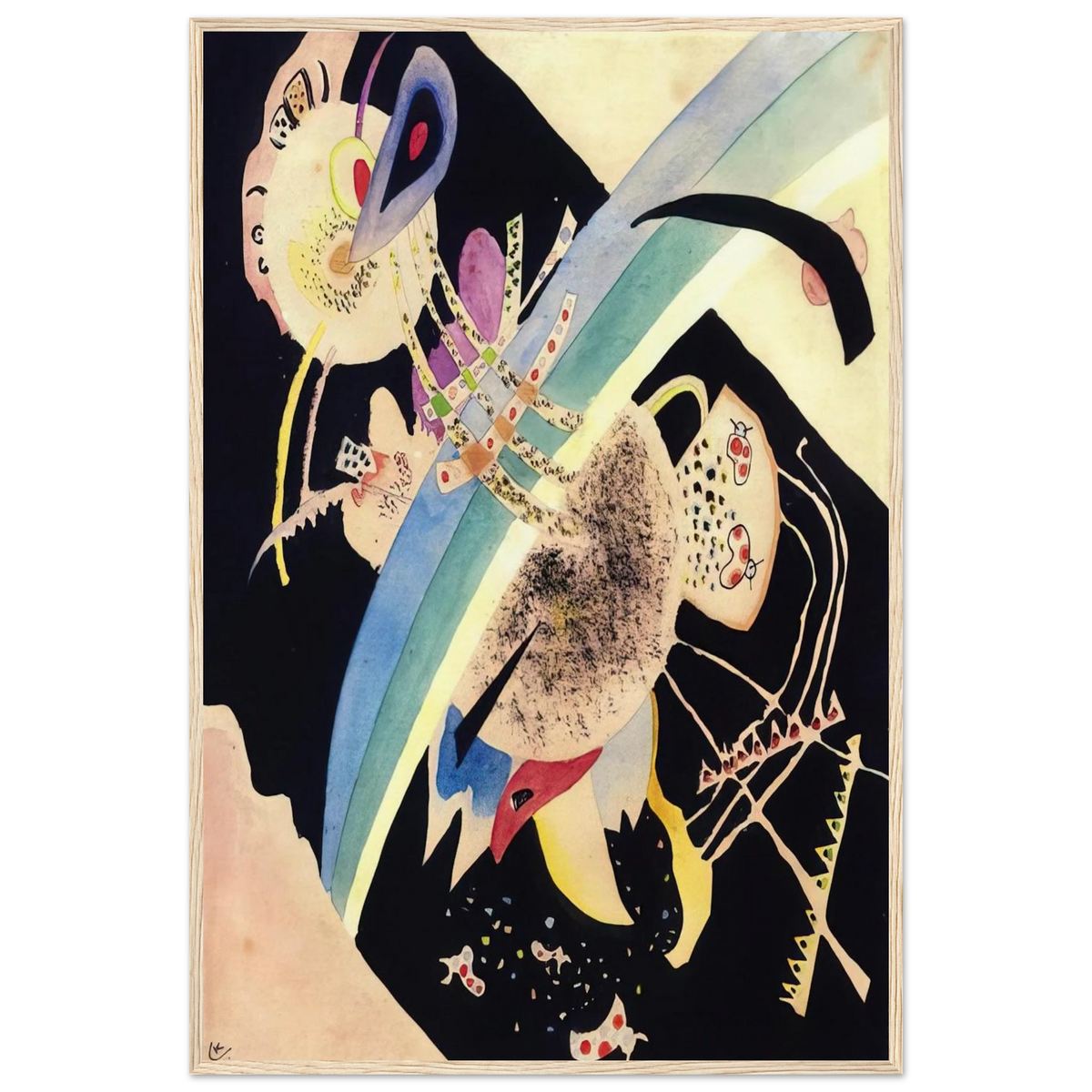 STUDY FOR CIRCLES ON BLACK 1921 Framed Poster | Wassily Kandinsky Framed Prints Wall Art | Wassily Kandinsky Shop