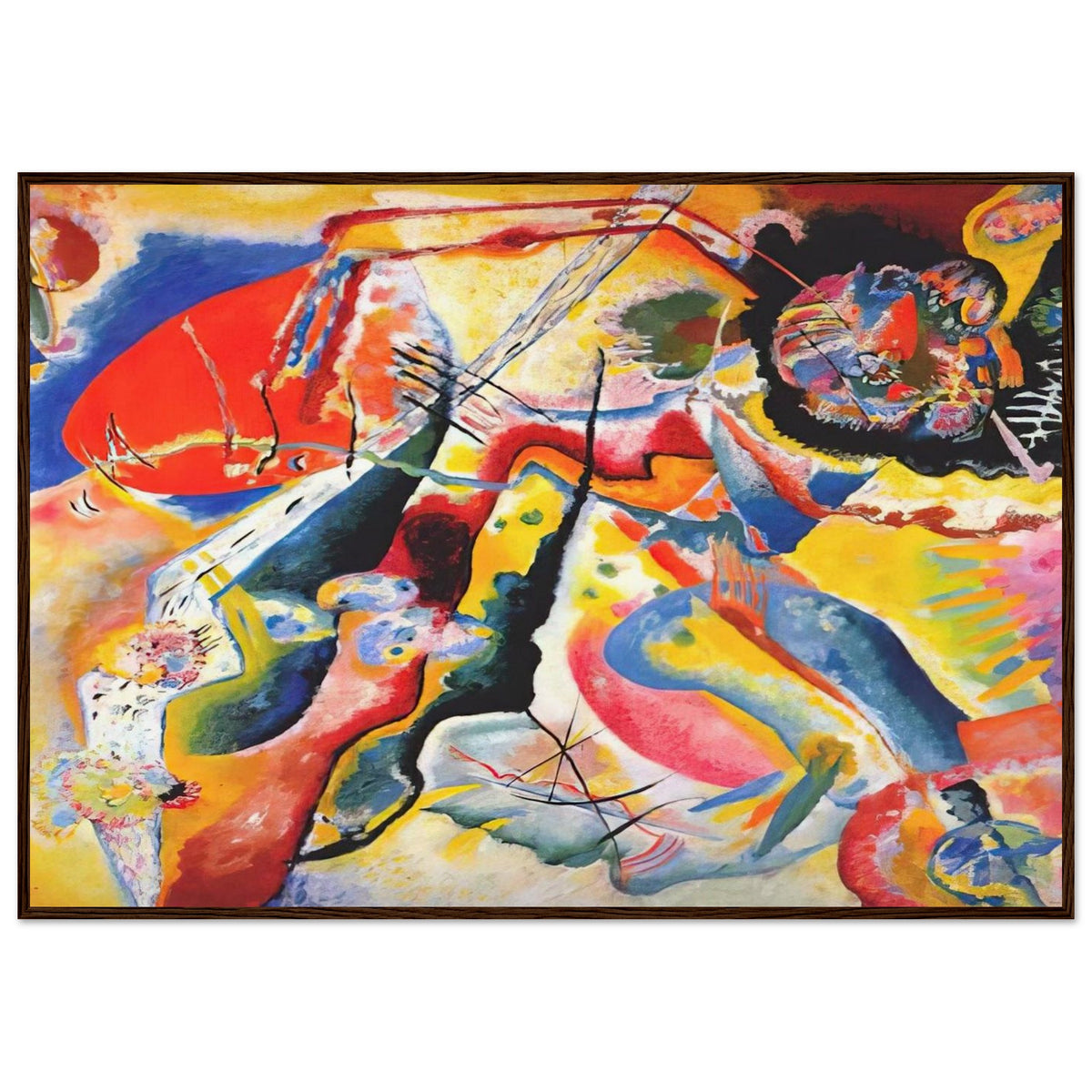 PAINTING WITH RED SPOT 1914 Framed Poster | Wassily Kandinsky Framed Prints Wall Art | Wassily Kandinsky Shop