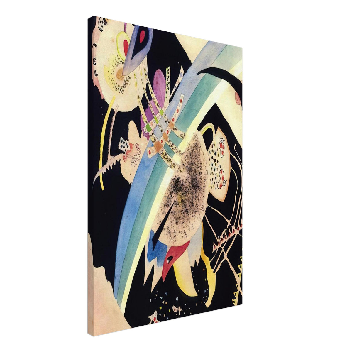 STUDY FOR CIRCLES ON BLACK 1921 Canvas | Wassily Kandinsky Canvas | Wassily Kandinsky Shop