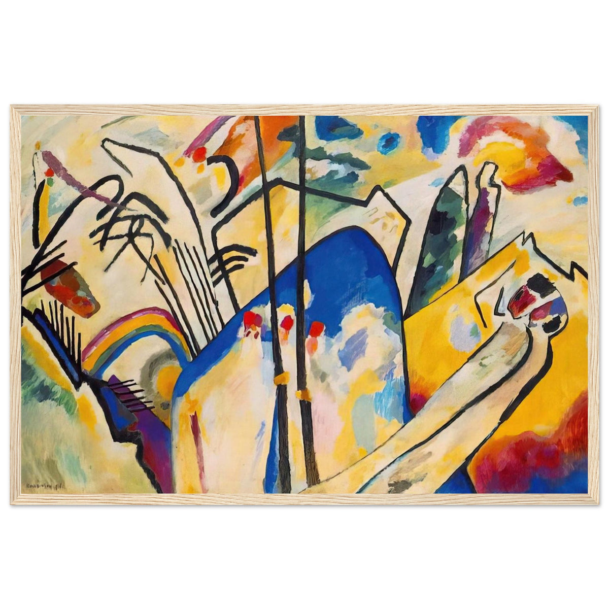 COMPOSITION IV 1911 Framed Poster | Wassily Kandinsky Framed Prints Wall Art | Wassily Kandinsky Shop