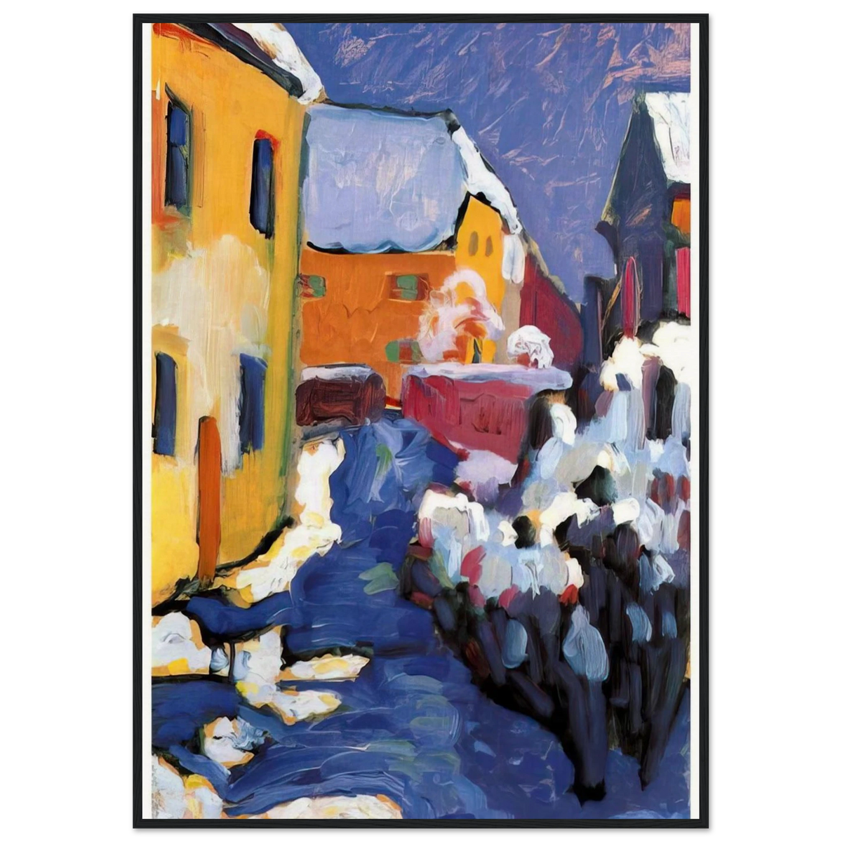 CEMETERY AND VICARAGE IN KOCHEL 1909 Framed Poster | Wassily Kandinsky Framed Prints Wall Art | Wassily Kandinsky Shop