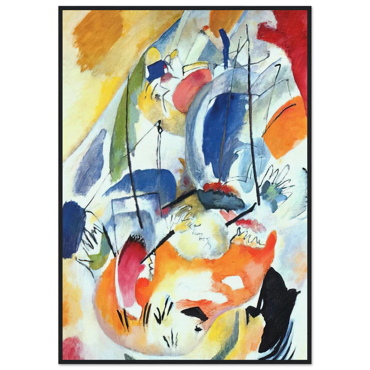 IMPROVISATION 31 SEA BATTLE 1913 Framed Poster | Wassily Kandinsky Framed Prints Wall Art | Wassily Kandinsky Shop