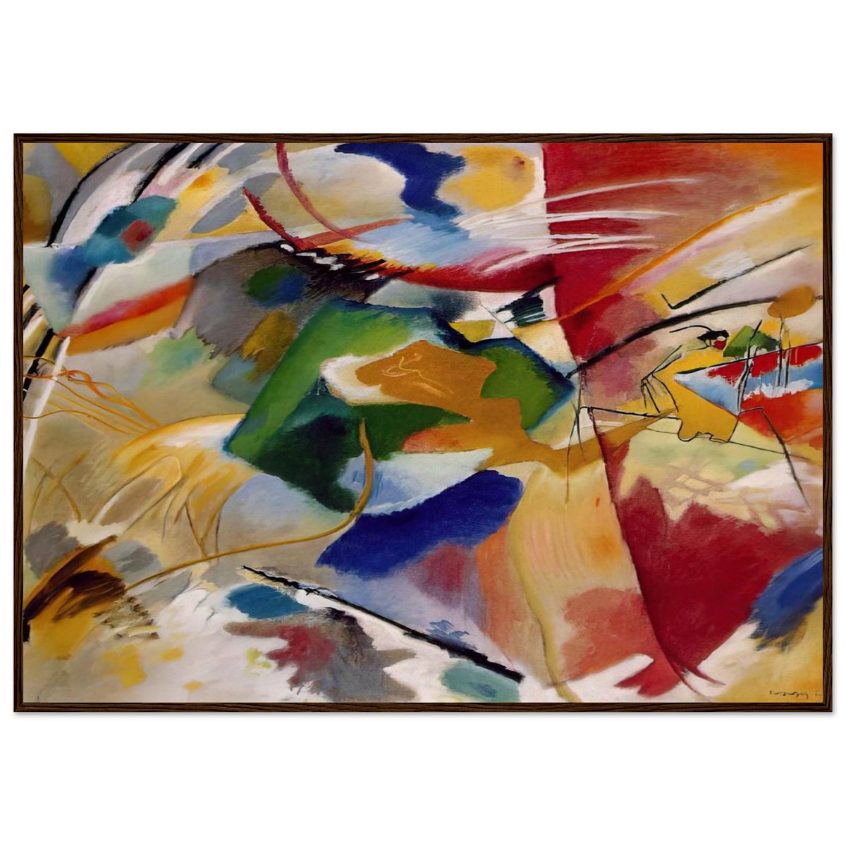 PAINTING WITH GREEN CENTER 1913 Framed Poster | Wassily Kandinsky Framed Prints Wall Art | Wassily Kandinsky Shop