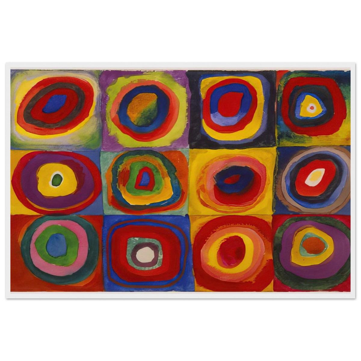 COLOR STUDY SQUARES WITH CONCENTRIC CIRCLES 1913 Framed Poster | Wassily Kandinsky Framed Prints Wall Art | Wassily Kandinsky Shop