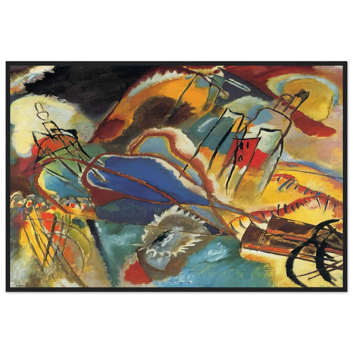 IMPROVISATION 30 CANNONS 1913 Framed Poster | Wassily Kandinsky Framed Prints Wall Art | Wassily Kandinsky Shop