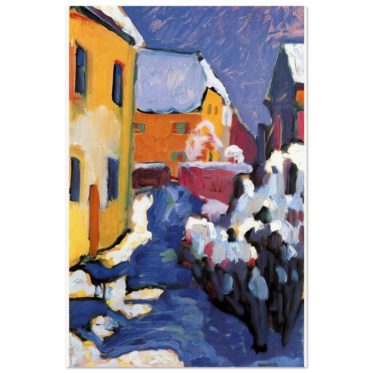 CEMETERY AND VICARAGE IN KOCHEL 1909 Poster | Wassily Kandinsky Poster | Wassily Kandinsky Shop