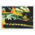 MURNAU VIEW WITH RAILWAY AND CASTLE 1909 Framed Poster | Wassily Kandinsky Framed Prints Wall Art | Wassily Kandinsky Shop