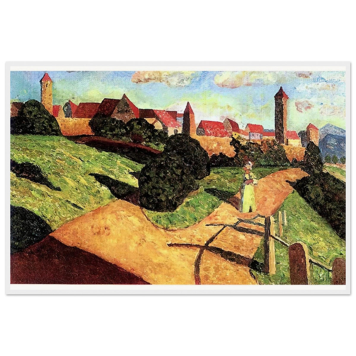 OLD TOWN II 1902 Framed Poster | Wassily Kandinsky Framed Prints Wall Art | Wassily Kandinsky Shop