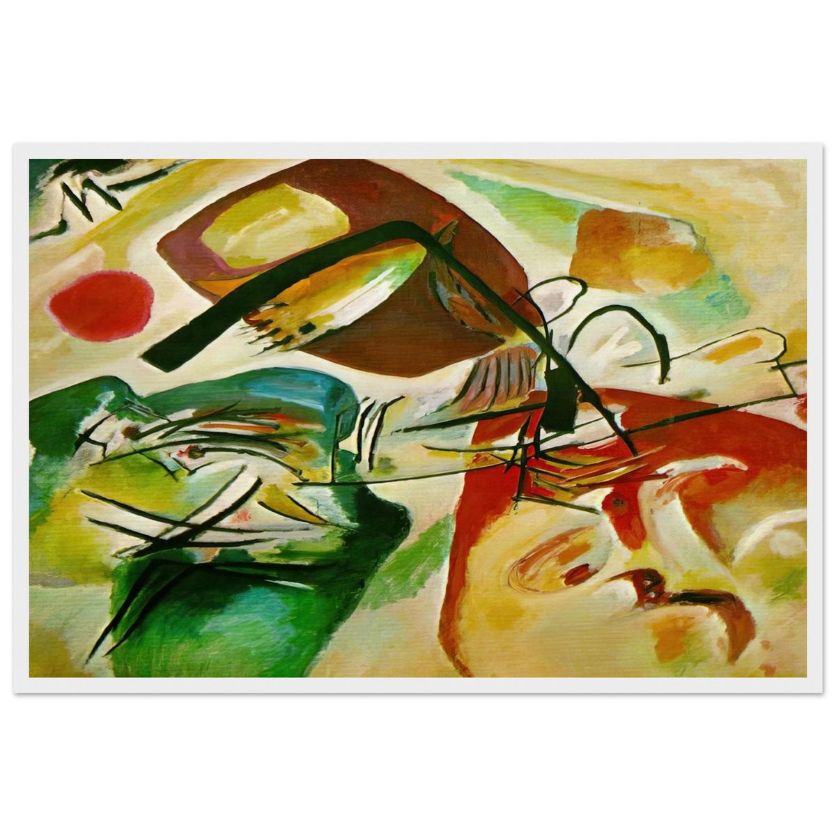 PICTURE WITH A BLACK ARCH 1912 Framed Poster | Wassily Kandinsky Framed Prints Wall Art | Wassily Kandinsky Shop