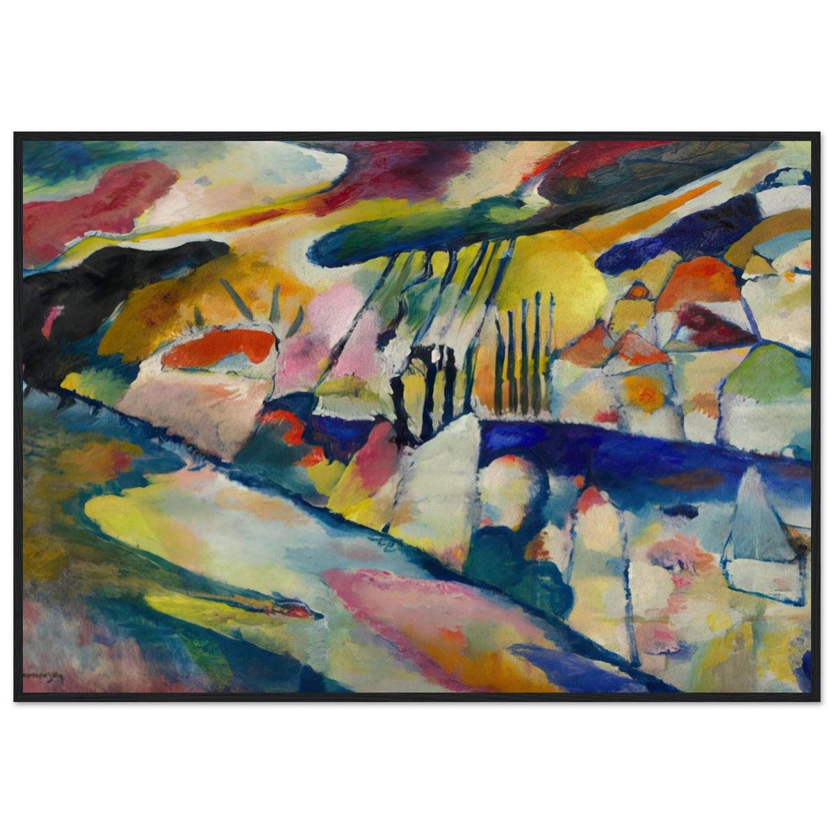 LANDSCAPE WITH RAIN 1913 Framed Poster | Wassily Kandinsky Framed Prints Wall Art | Wassily Kandinsky Shop