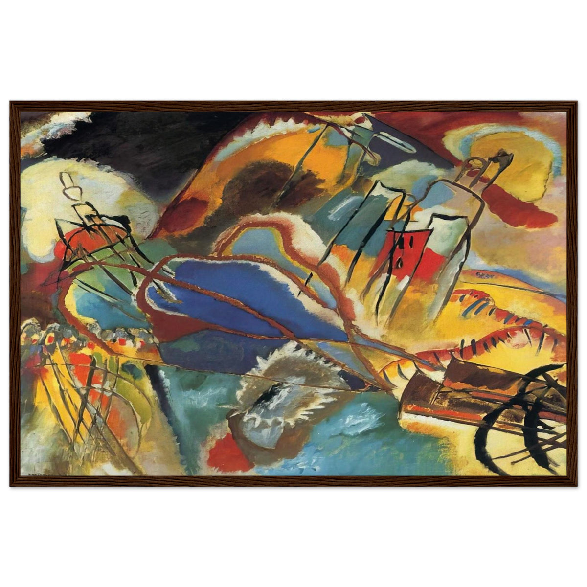 IMPROVISATION 30 CANNONS 1913 Framed Poster | Wassily Kandinsky Framed Prints Wall Art | Wassily Kandinsky Shop