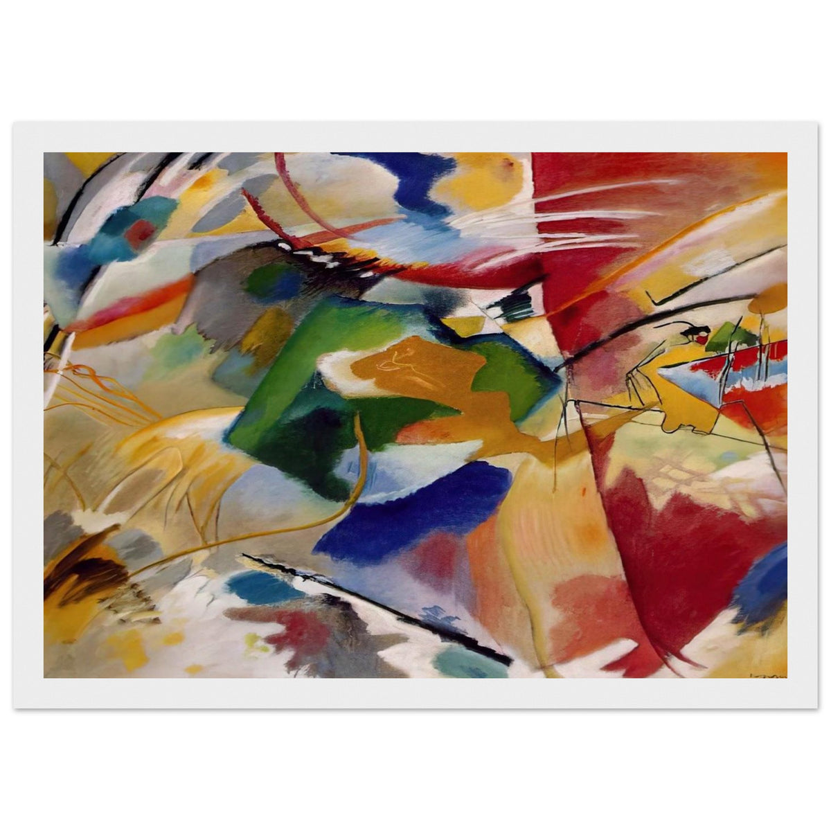 PAINTING WITH GREEN CENTER 1913 Framed Poster | Wassily Kandinsky Framed Prints Wall Art | Wassily Kandinsky Shop