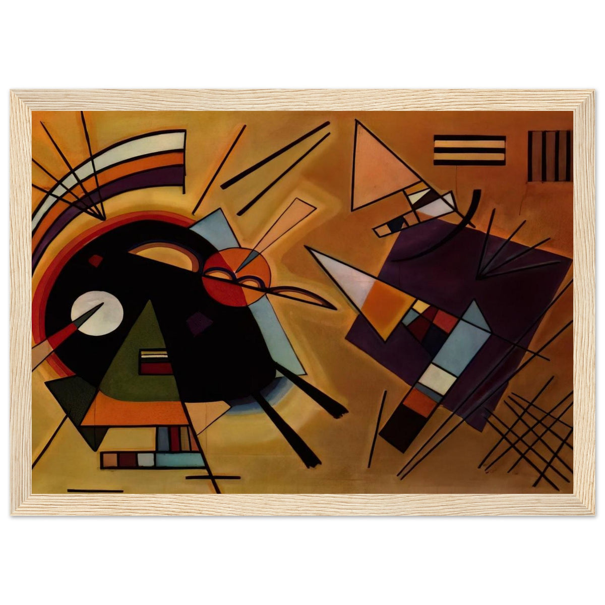 BLACK AND VIOLET 1923 Framed Poster | Wassily Kandinsky Framed Prints Wall Art | Wassily Kandinsky Shop