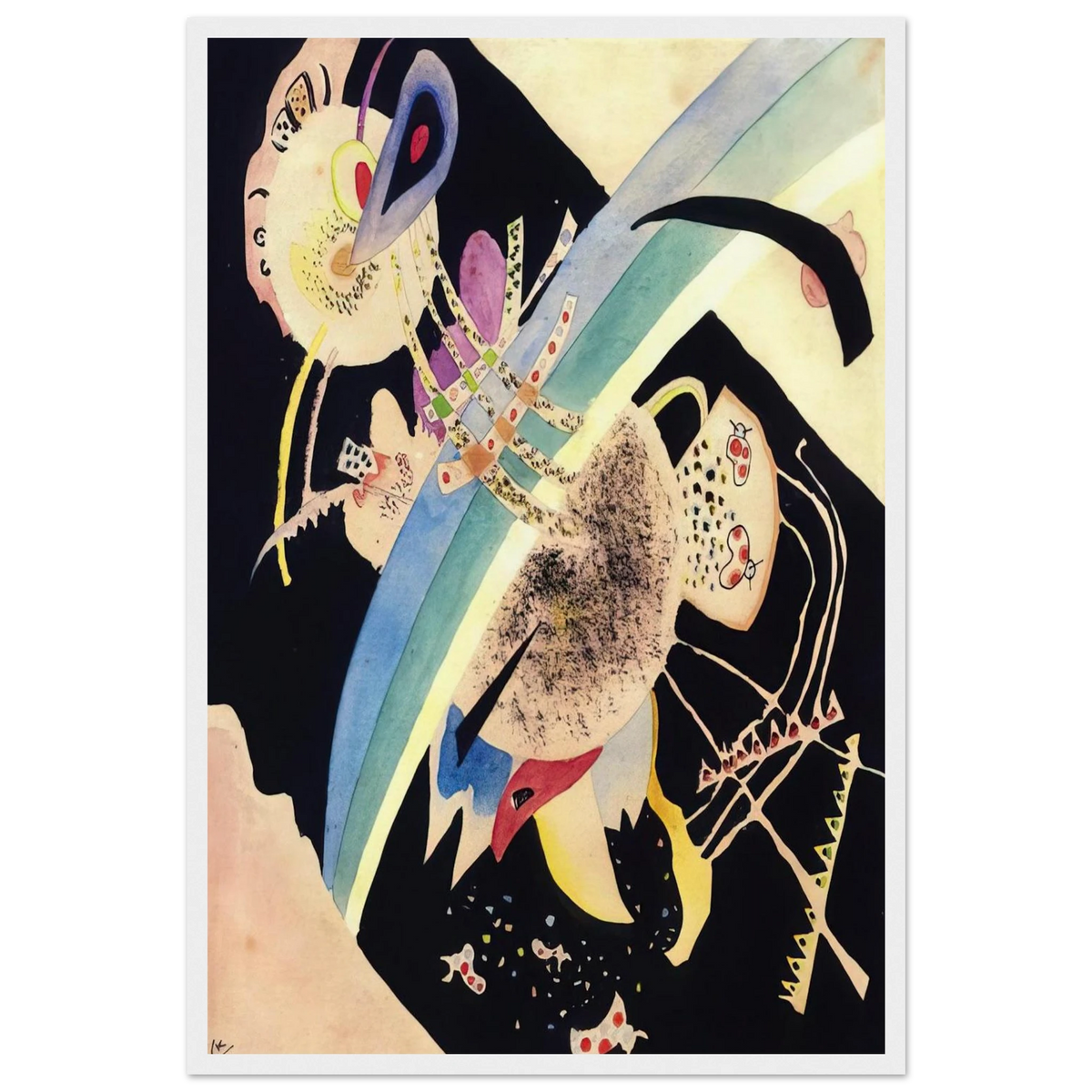 STUDY FOR CIRCLES ON BLACK 1921 Framed Poster | Wassily Kandinsky Framed Prints Wall Art | Wassily Kandinsky Shop