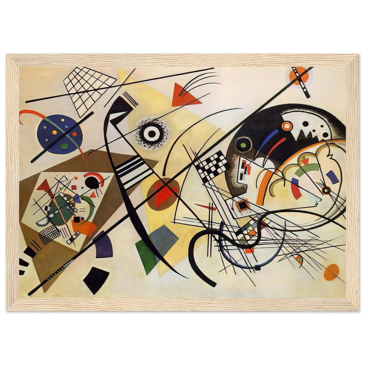 TRANSVERSE LINE 1923 Framed Poster | Wassily Kandinsky Framed Prints Wall Art | Wassily Kandinsky Shop