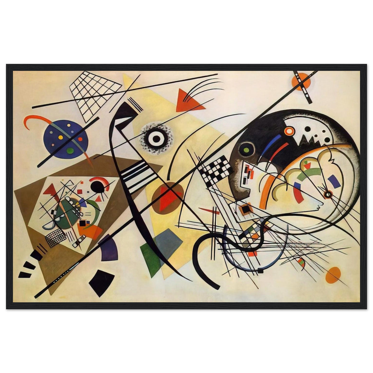 TRANSVERSE LINE 1923 Framed Poster | Wassily Kandinsky Framed Prints Wall Art | Wassily Kandinsky Shop
