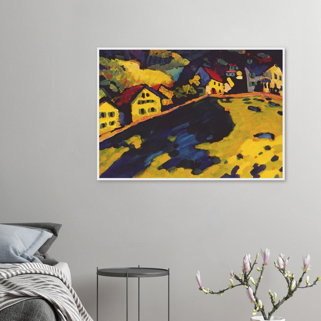 HOUSES AT MURNAU 1909 Framed Poster | Wassily Kandinsky Framed Prints Wall Art | Wassily Kandinsky Shop