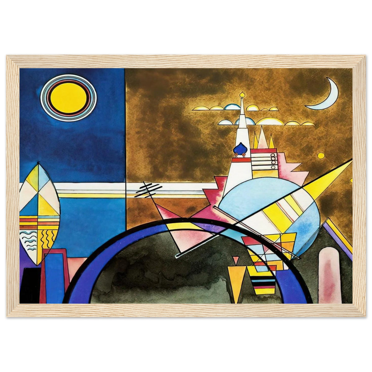 PICTURE XVI THE GREAT GATE OF KIEV STAGE SET FOR MUSSORGSKY S PICTURES AT AN EXHIBITION IN 1928 Framed Poster | Wassily Kandinsky Framed Prints Wall Art | Wassily Kandinsky Shop