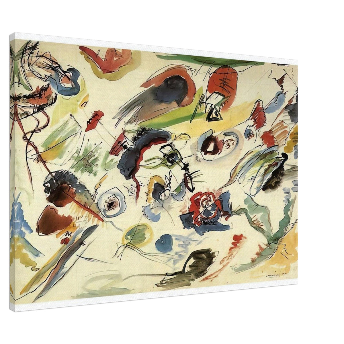 UNTITLED FIRST ABSTRACT WATERCOLOR 1910 Canvas | Wassily Kandinsky Canvas | Wassily Kandinsky Shop