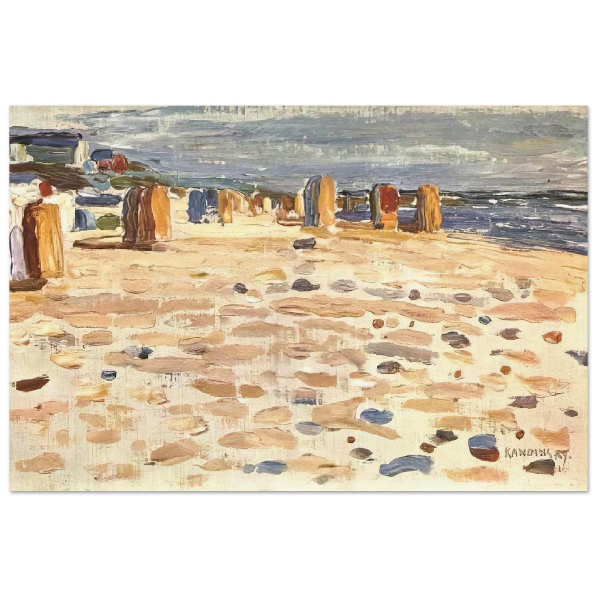 BEACH BASKETS IN HOLLAND 1904 Poster | Wassily Kandinsky Poster | Wassily Kandinsky Shop