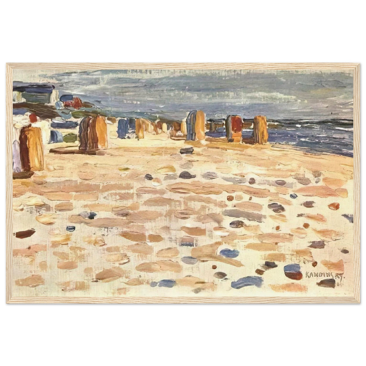 BEACH BASKETS IN HOLLAND 1904 Framed Poster | Wassily Kandinsky Framed Prints Wall Art | Wassily Kandinsky Shop