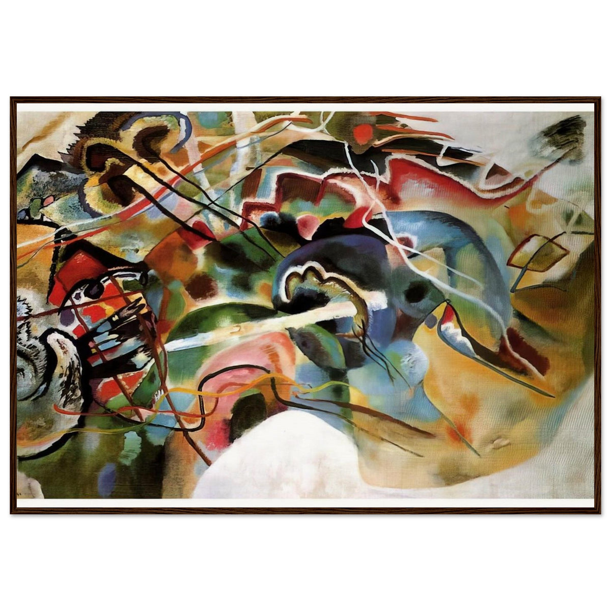 PICTURE WITH A WHITE BORDER 1913 Framed Poster | Wassily Kandinsky Framed Prints Wall Art | Wassily Kandinsky Shop
