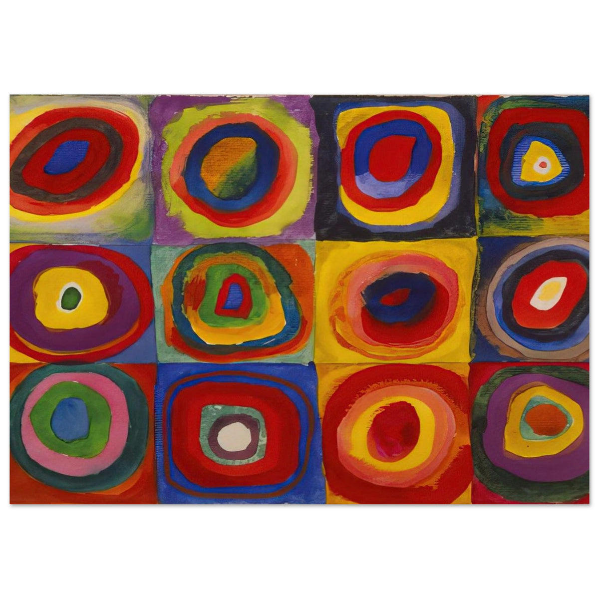 COLOR STUDY SQUARES WITH CONCENTRIC CIRCLES 1913 Poster | Wassily Kandinsky Poster | Wassily Kandinsky Shop