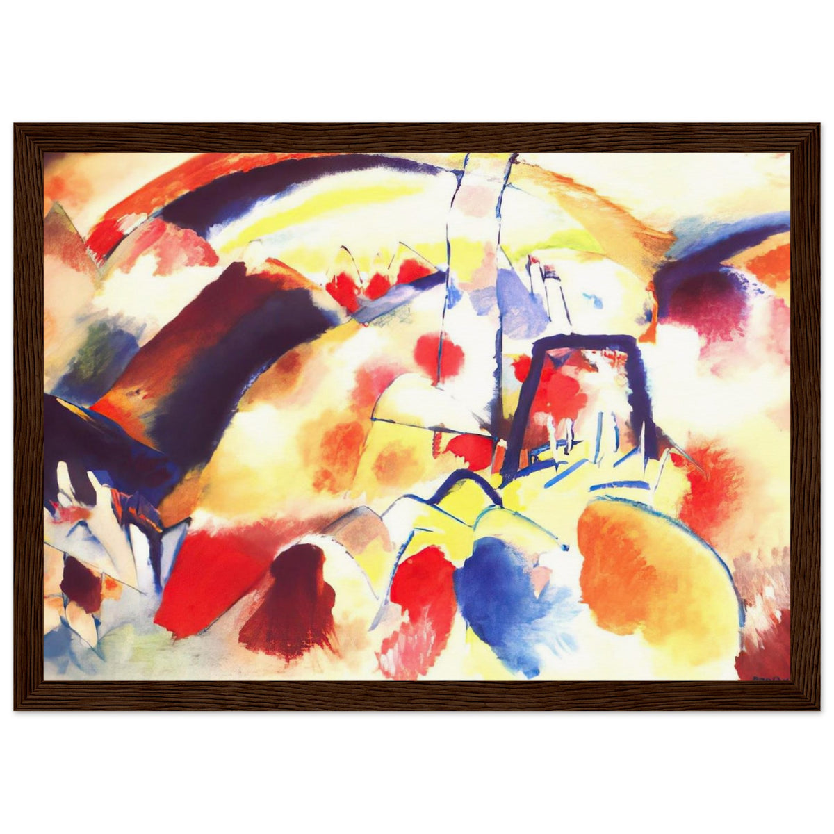 LANDSCAPE WITH RED SPOTS 1913 Framed Poster | Wassily Kandinsky Framed Prints Wall Art | Wassily Kandinsky Shop