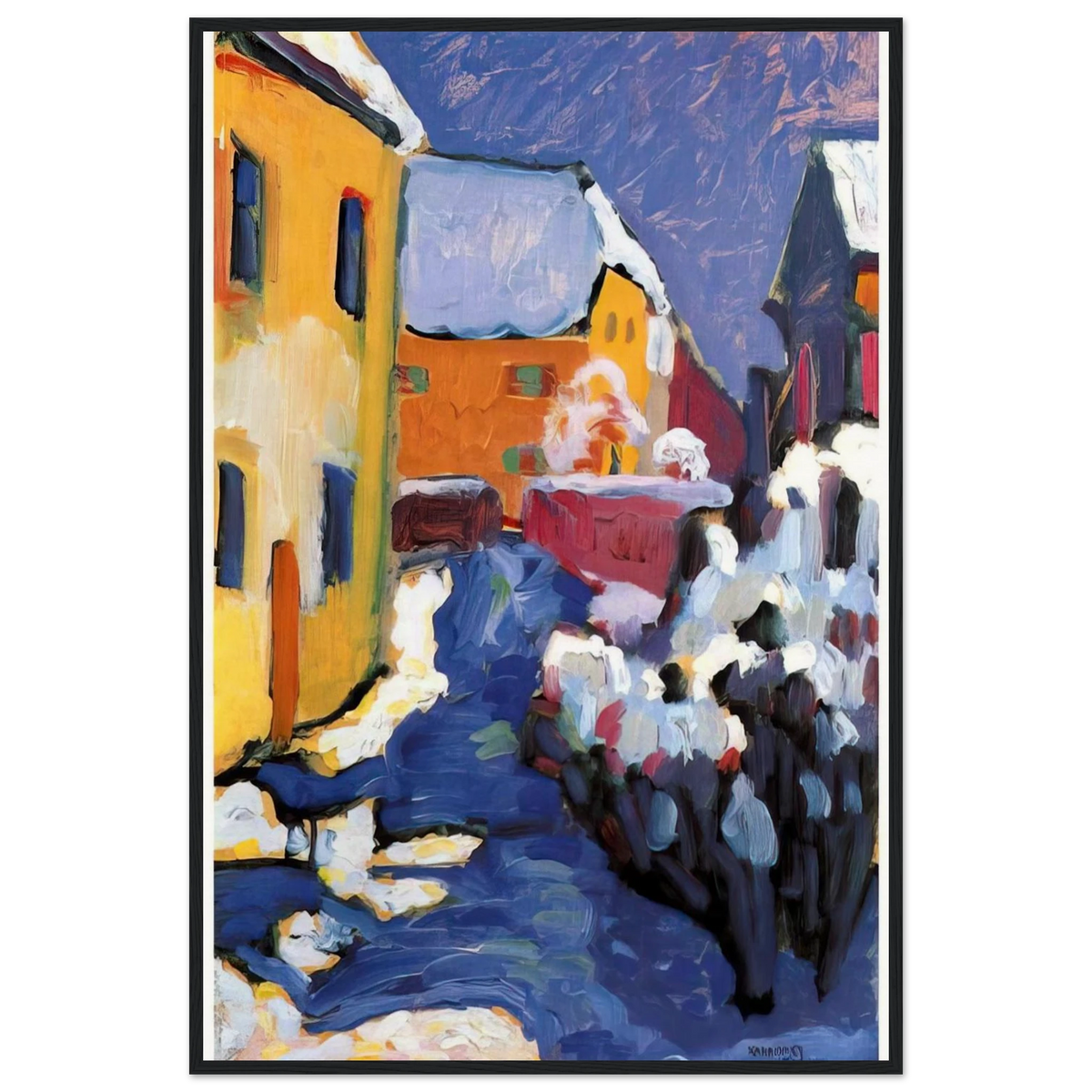 CEMETERY AND VICARAGE IN KOCHEL 1909 Framed Poster | Wassily Kandinsky Framed Prints Wall Art | Wassily Kandinsky Shop