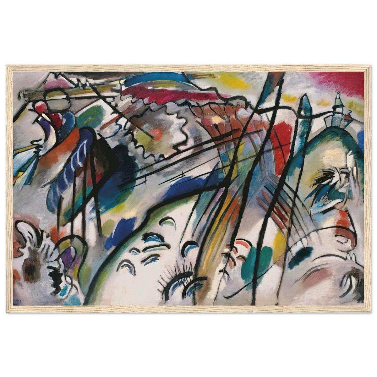 IMPROVISATION 28 SECOND VERSION 1912 Framed Poster | Wassily Kandinsky Framed Prints Wall Art | Wassily Kandinsky Shop