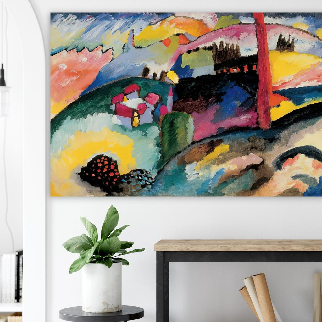LANDSCAPE WITH FACTORY CHIMNEY 1910 Poster | Wassily Kandinsky Poster | Wassily Kandinsky Shop