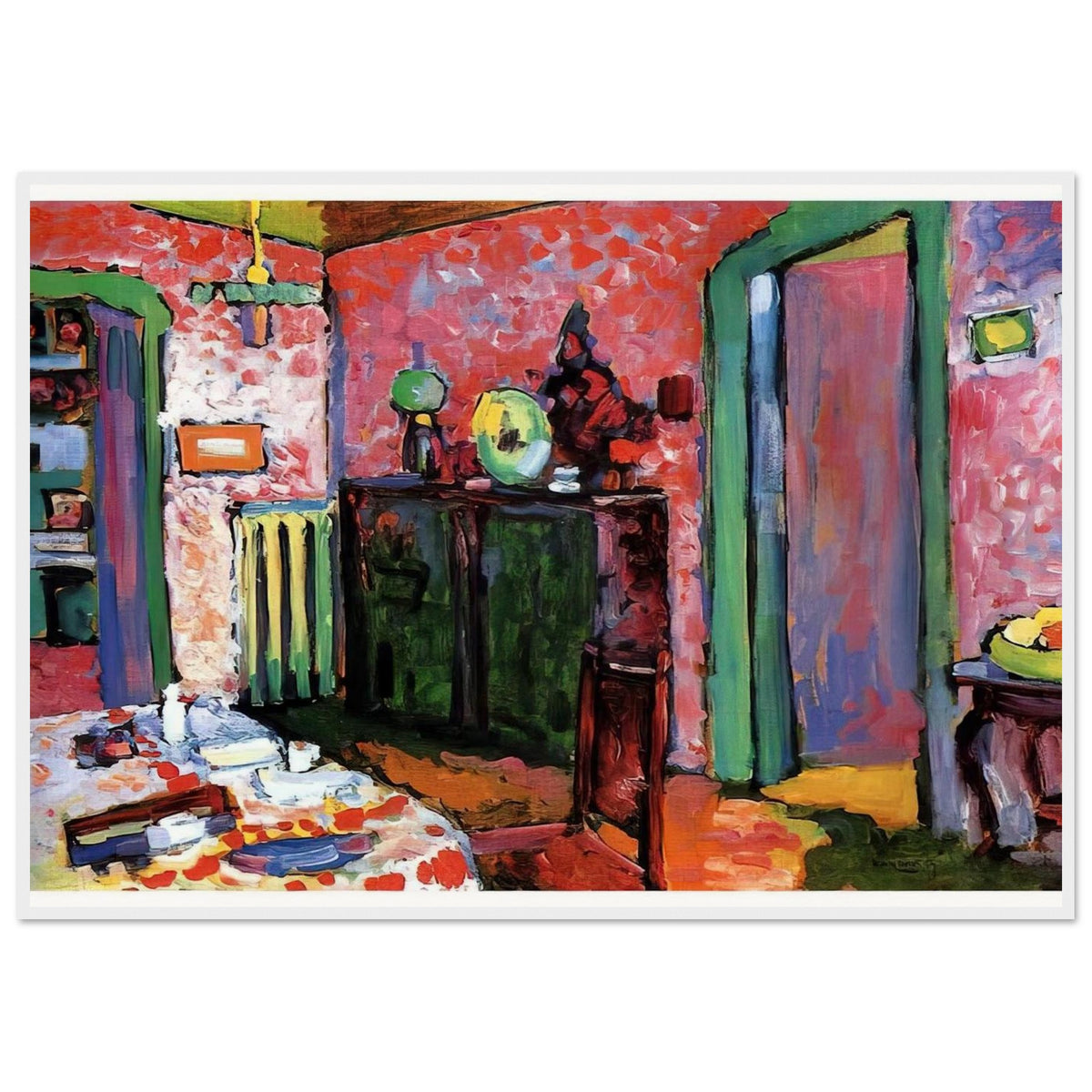 INTERIOR MY DINING ROOM 1909 Framed Poster | Wassily Kandinsky Framed Prints Wall Art | Wassily Kandinsky Shop