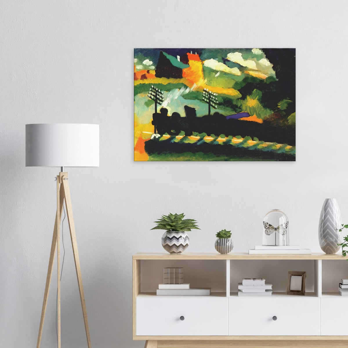 MURNAU VIEW WITH RAILWAY AND CASTLE 1909 Canvas | Wassily Kandinsky Canvas | Wassily Kandinsky Shop