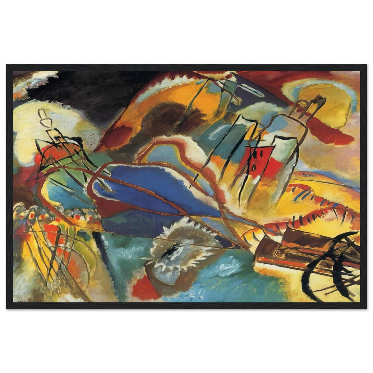 IMPROVISATION 30 CANNONS 1913 Framed Poster | Wassily Kandinsky Framed Prints Wall Art | Wassily Kandinsky Shop