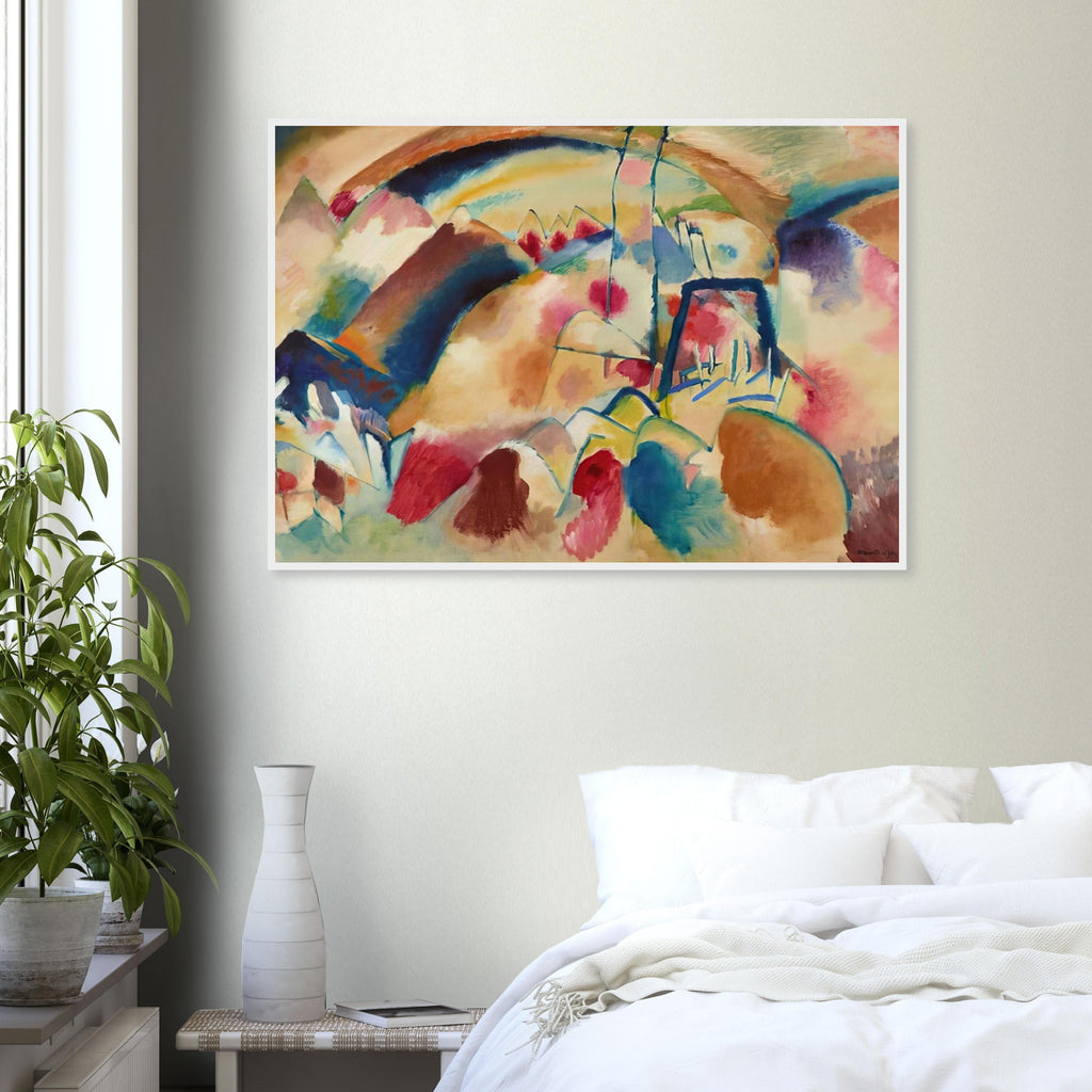 LANDSCAPE WITH CHURCH 1913 Framed Poster | Wassily Kandinsky Framed Prints Wall Art | Wassily Kandinsky Shop