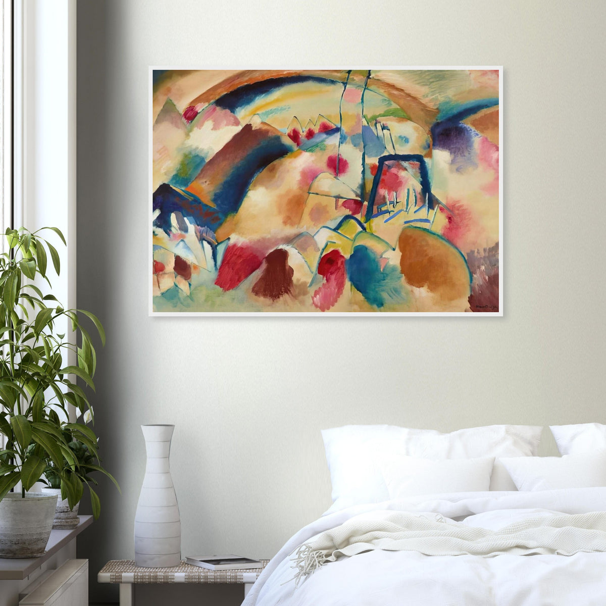 LANDSCAPE WITH CHURCH 1913 Framed Poster | Wassily Kandinsky Framed Prints Wall Art | Wassily Kandinsky Shop