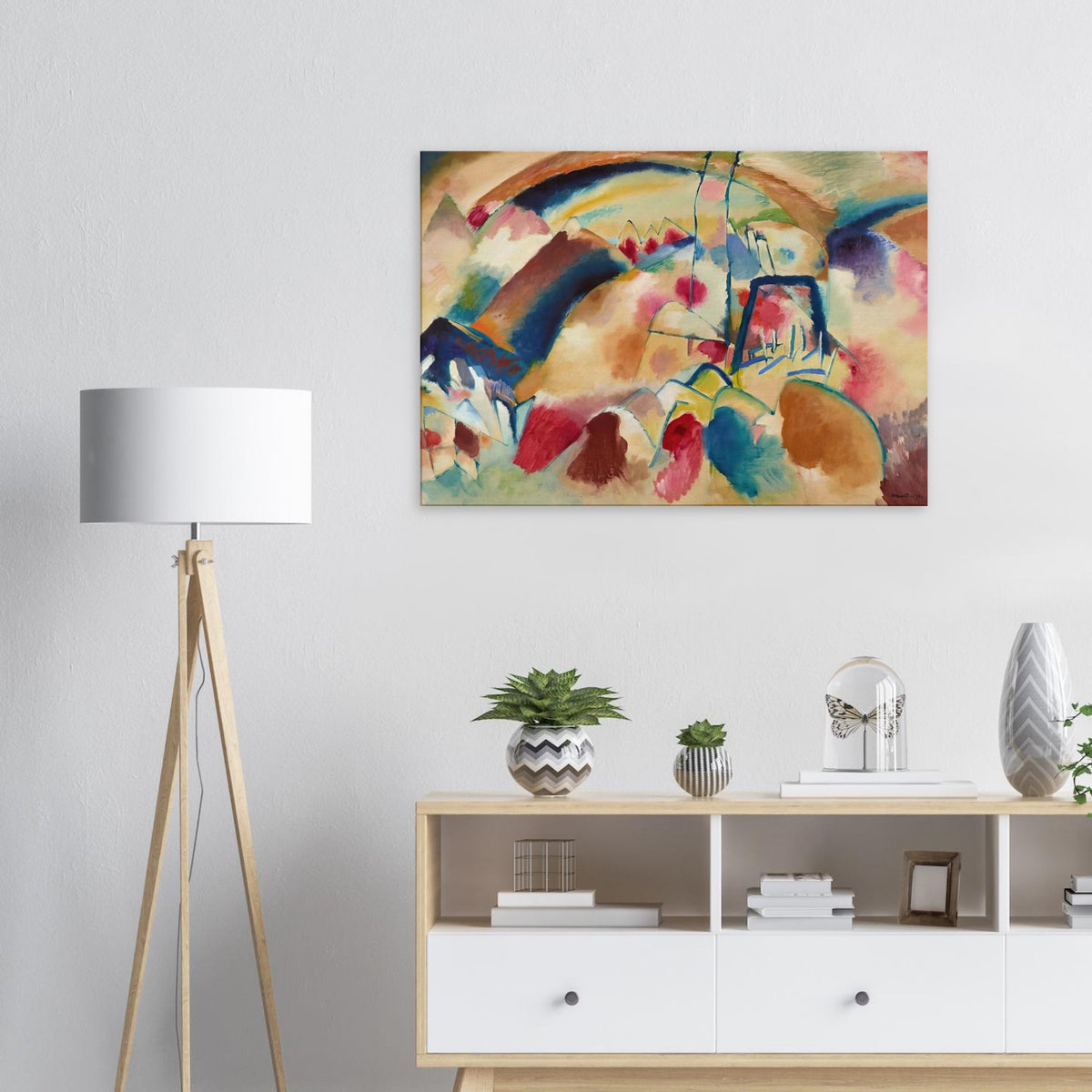 LANDSCAPE WITH CHURCH 1913 Canvas | Wassily Kandinsky Canvas | Wassily Kandinsky Shop