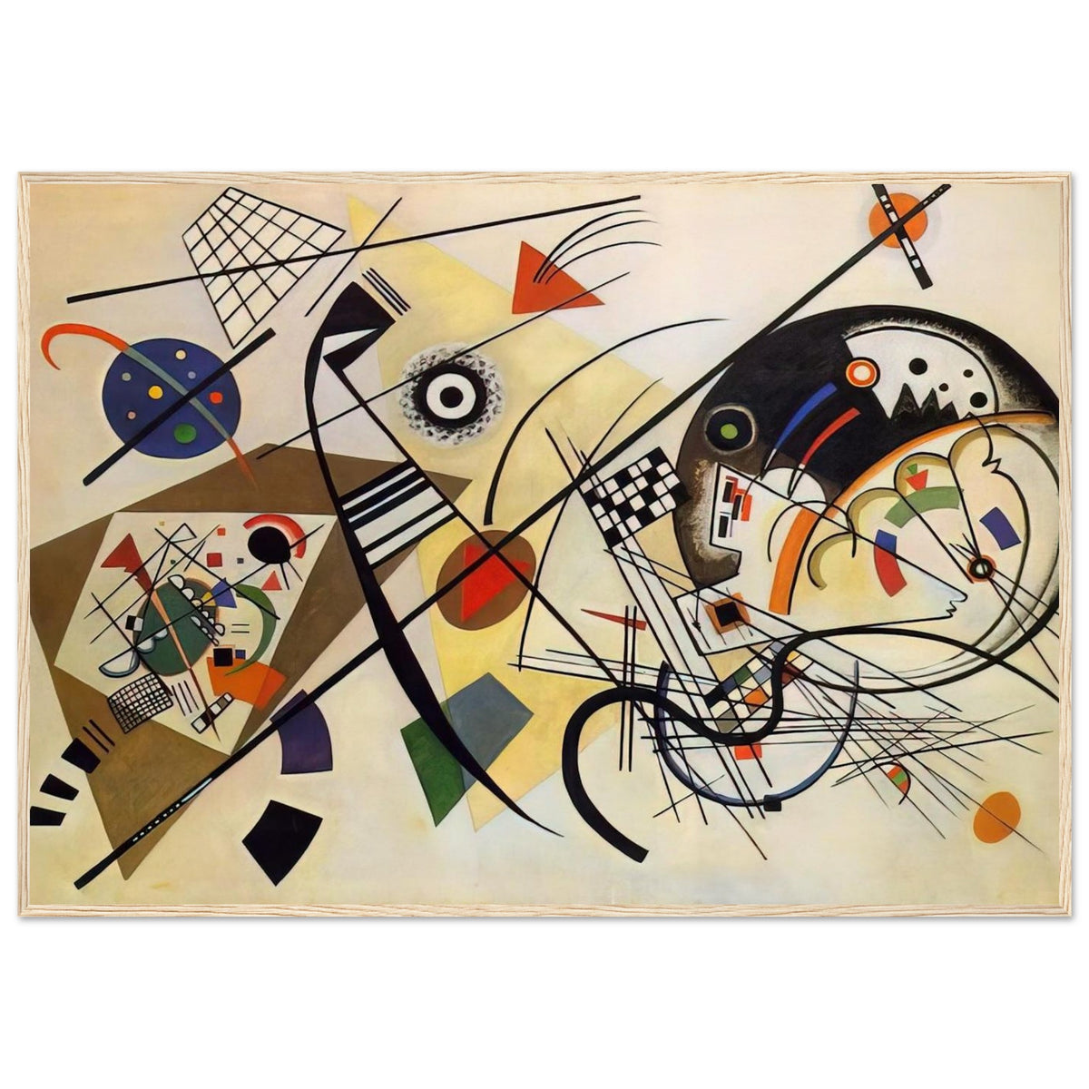 TRANSVERSE LINE 1923 Framed Poster | Wassily Kandinsky Framed Prints Wall Art | Wassily Kandinsky Shop