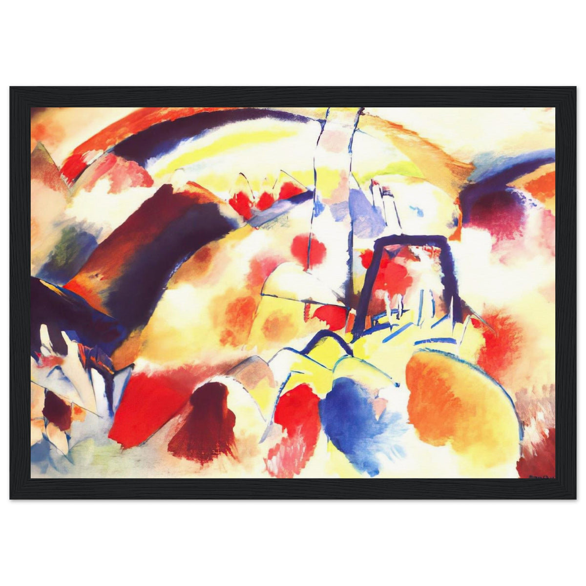 LANDSCAPE WITH RED SPOTS 1913 Framed Poster | Wassily Kandinsky Framed Prints Wall Art | Wassily Kandinsky Shop
