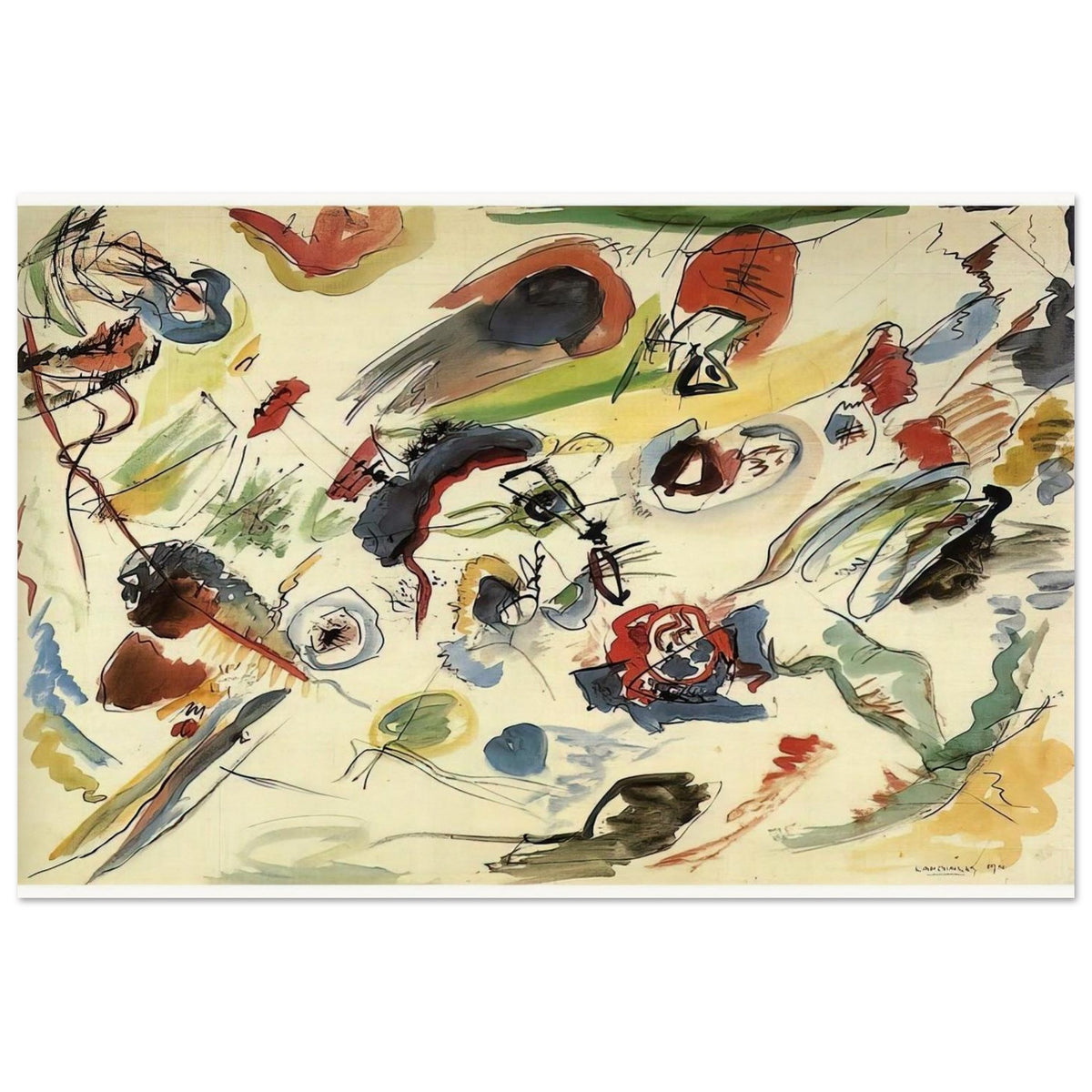 UNTITLED FIRST ABSTRACT WATERCOLOR 1910 Poster | Wassily Kandinsky Poster | Wassily Kandinsky Shop