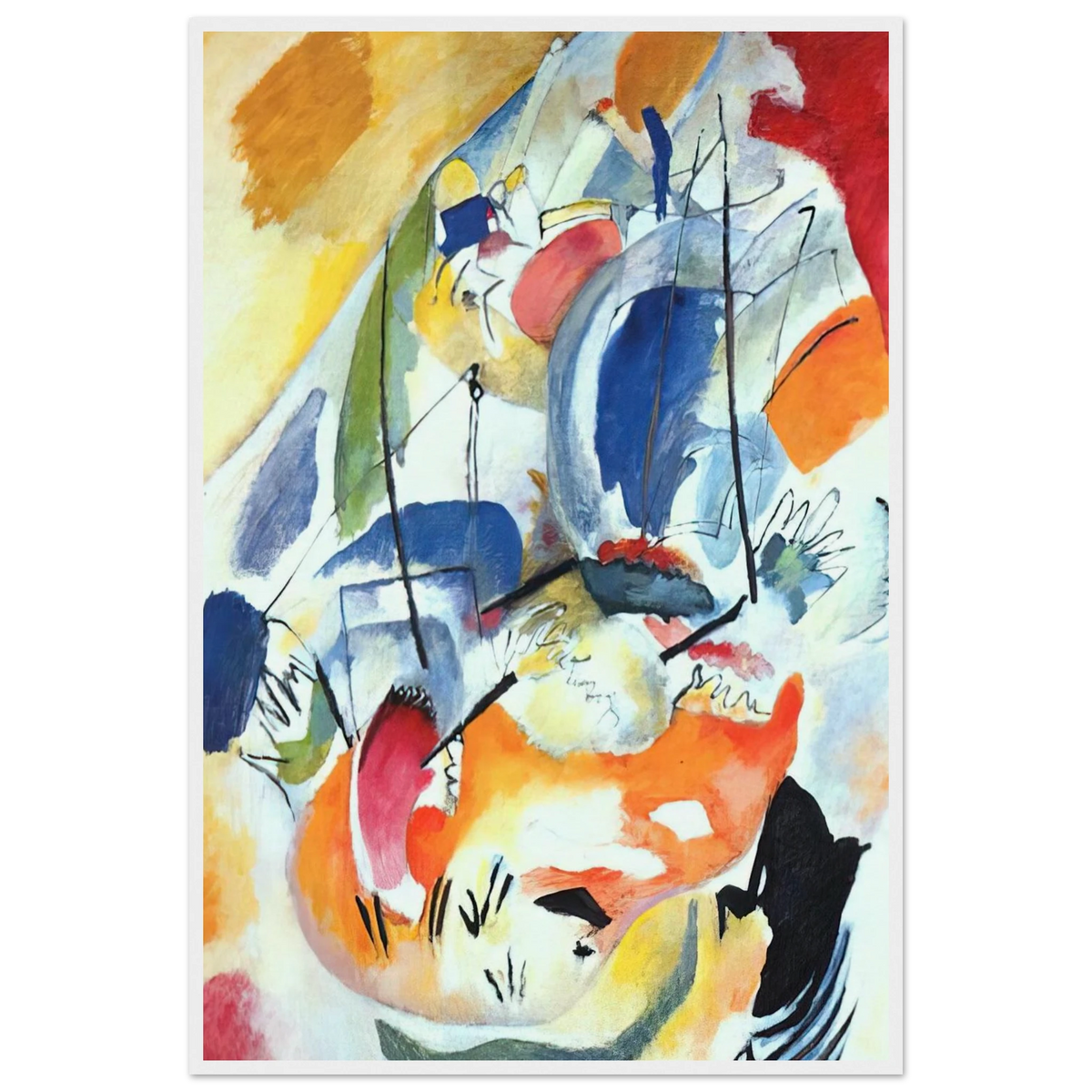 IMPROVISATION 31 SEA BATTLE 1913 Framed Poster | Wassily Kandinsky Framed Prints Wall Art | Wassily Kandinsky Shop