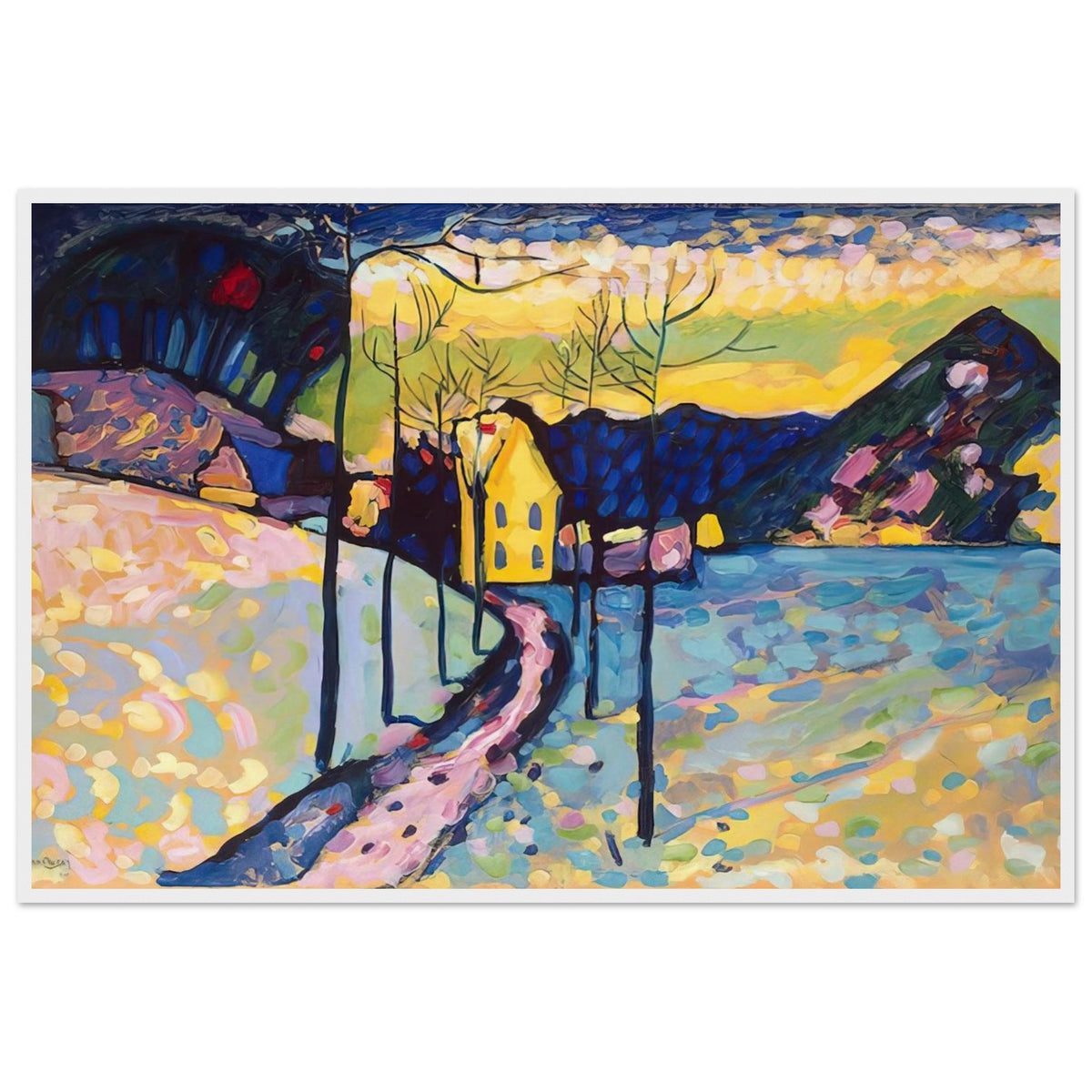 WINTER LANDSCAPE 1909 Framed Poster | Wassily Kandinsky Framed Prints Wall Art | Wassily Kandinsky Shop