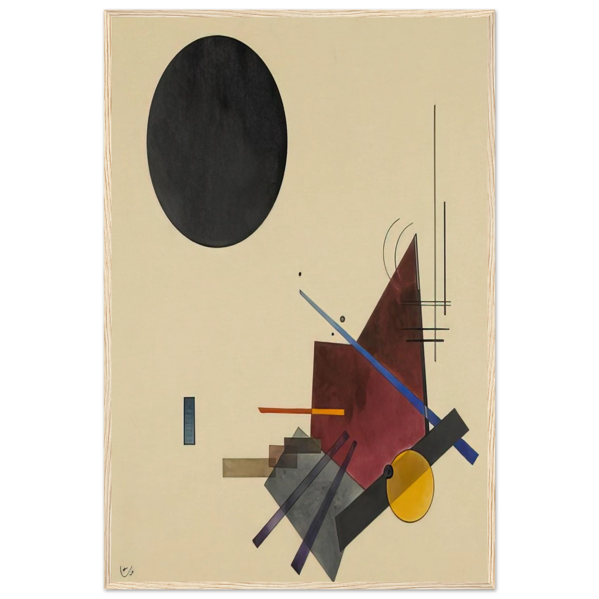 BLACK RELATIONSHIP 1924 Framed Poster | Wassily Kandinsky Framed Prints Wall Art | Wassily Kandinsky Shop