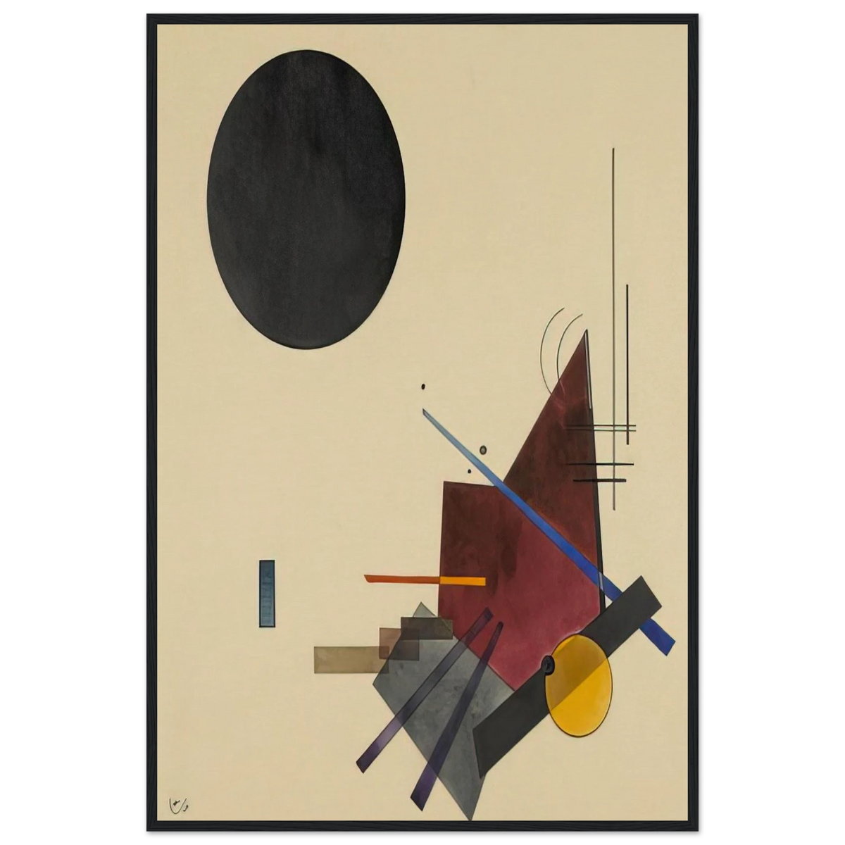 BLACK RELATIONSHIP 1924 Framed Poster | Wassily Kandinsky Framed Prints Wall Art | Wassily Kandinsky Shop