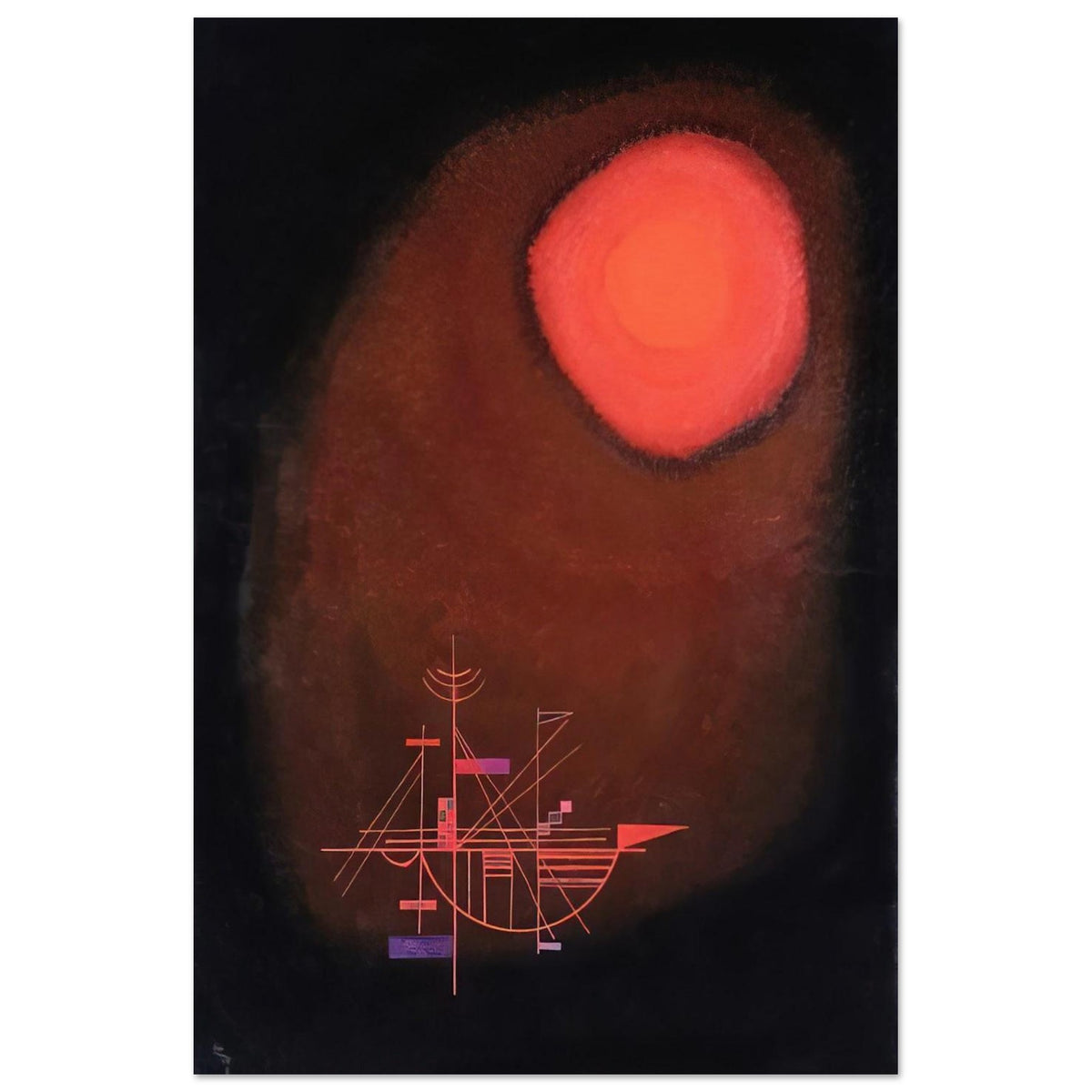 RED SUN AND SHIP Poster | Wassily Kandinsky Poster | Wassily Kandinsky Shop