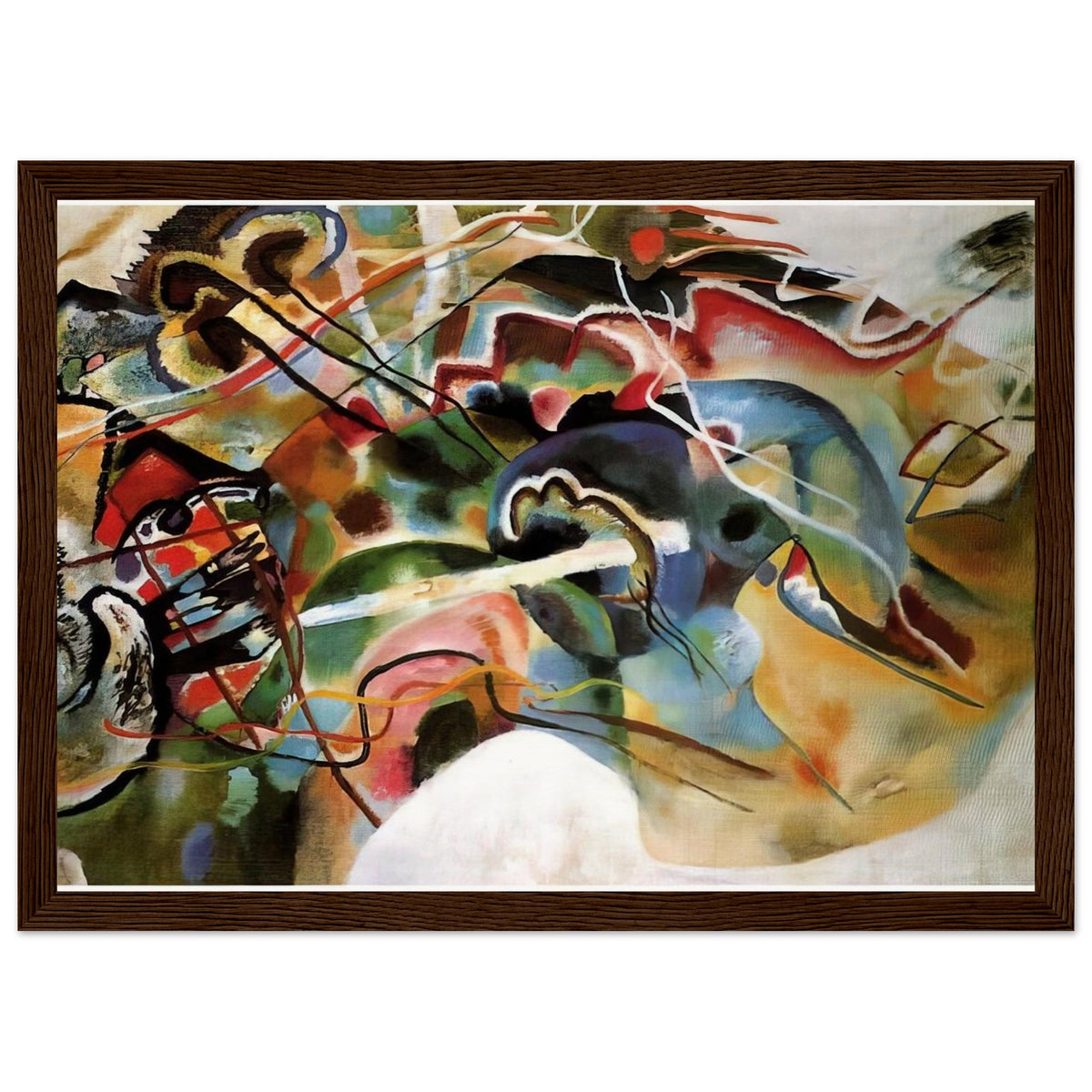 PICTURE WITH A WHITE BORDER 1913 Framed Poster | Wassily Kandinsky Framed Prints Wall Art | Wassily Kandinsky Shop