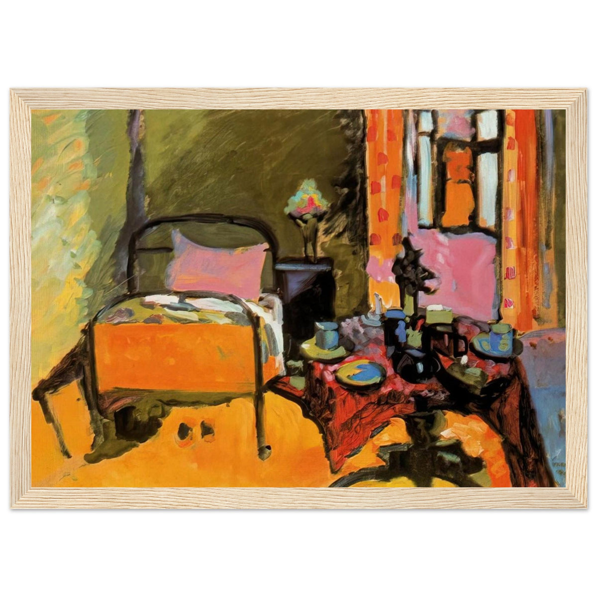 BEDROOM IN AINTMILLERSTRASSE 1909 Framed Poster | Wassily Kandinsky Framed Prints Wall Art | Wassily Kandinsky Shop