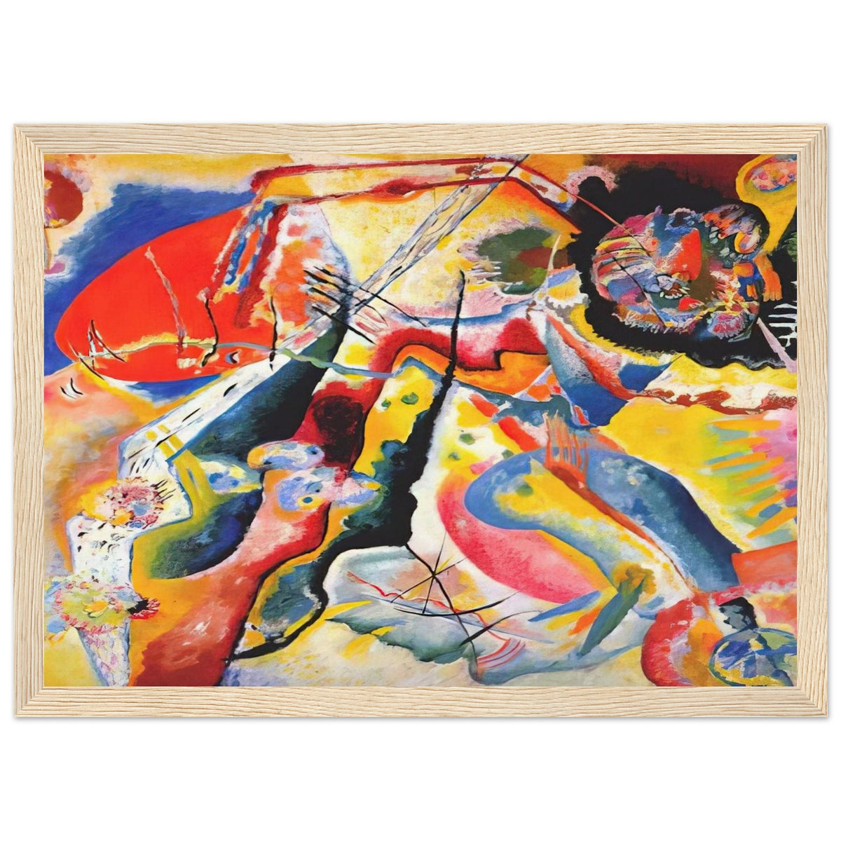 PAINTING WITH RED SPOT 1914 Framed Poster | Wassily Kandinsky Framed Prints Wall Art | Wassily Kandinsky Shop