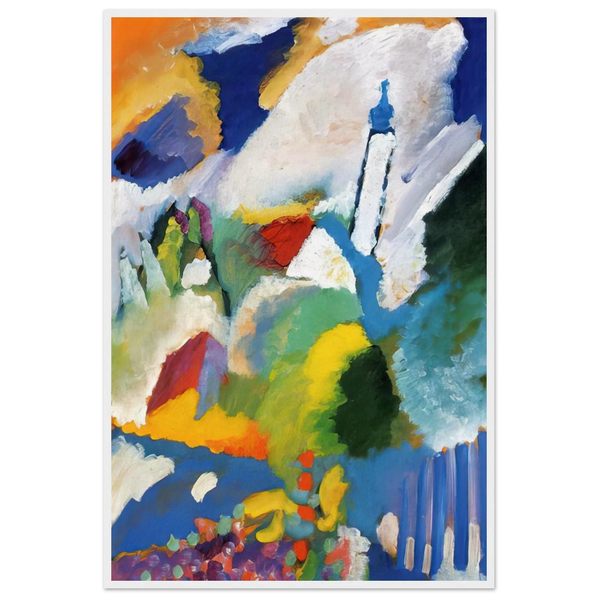 MURNAU WITH A CHURCH 1910 Framed Poster | Wassily Kandinsky Framed Prints Wall Art | Wassily Kandinsky Shop